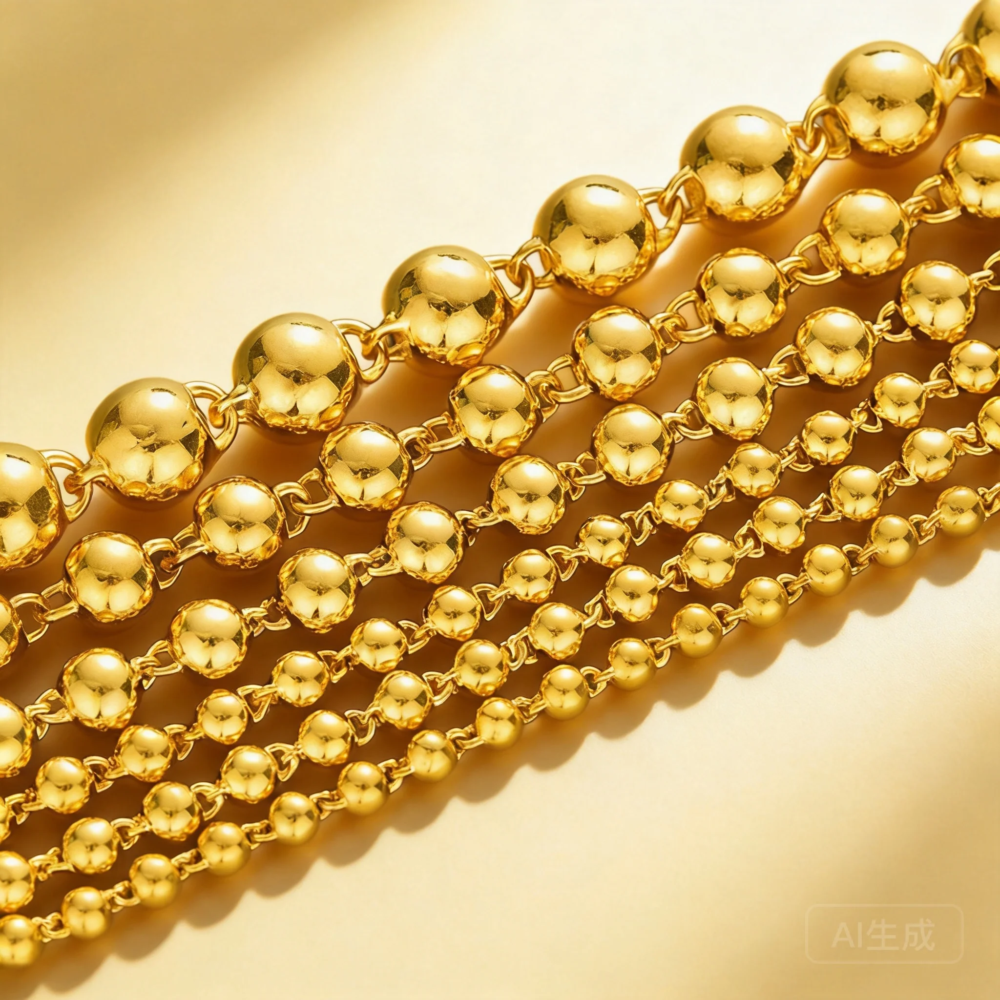 

2026 Gold Plated 24k Tone Solid Smooth Round Buddhist Bead Necklace For Men Women Couple Daily Wear Jewelry For Bulk Wholesale