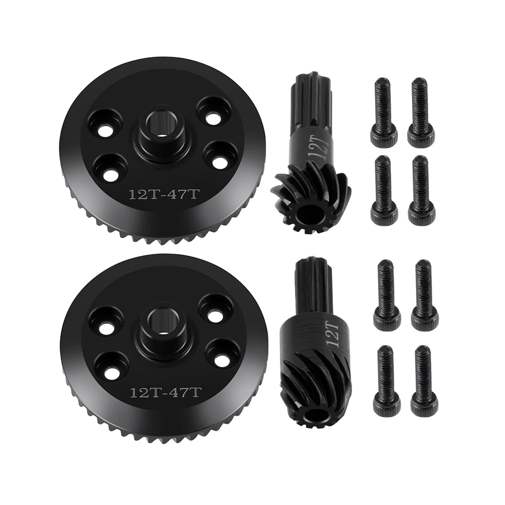 YEAHRUN 40cr الصلب 47 + 12T ترس نقل أمامي/خلفي لـ Traxxas 1/16 Mini Maxx 2S RC ملحقات أجزاء ترقية السيارة