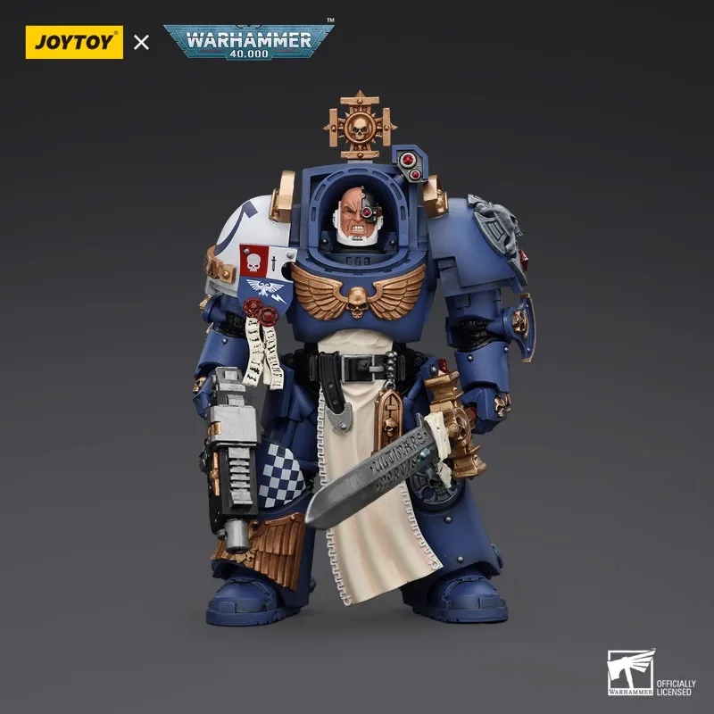 [EM ESTOQUE] JOYTOY Warhammer 40K 1/18 Figuras de ação Ultramarines Capitão em Terminator Armour Coleção Modelo Menino Presente surpresa