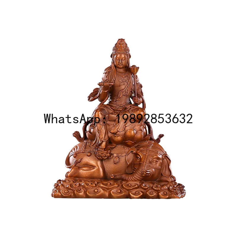 

ZZ copper Manjushri Puxian sitting statue, home office desktop mini Buddha handicraft decoration