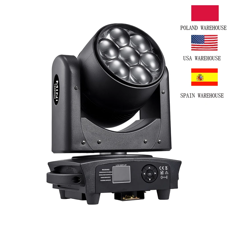Guangzhou Sailwin Factory Mini 7x40W RGBW 4in1 Bee Eye Led Moving Head Light For Concert Party
