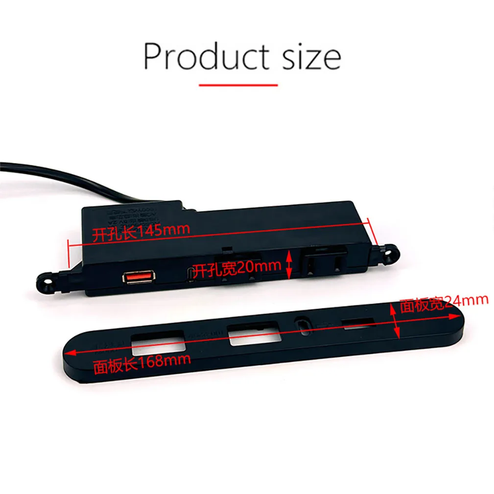 100-220V US Plug Power Strip with 2 AC Outlets 1USB Port 1Type C Multi Socket Wall Socket Universal Network Filter Fast Chargin