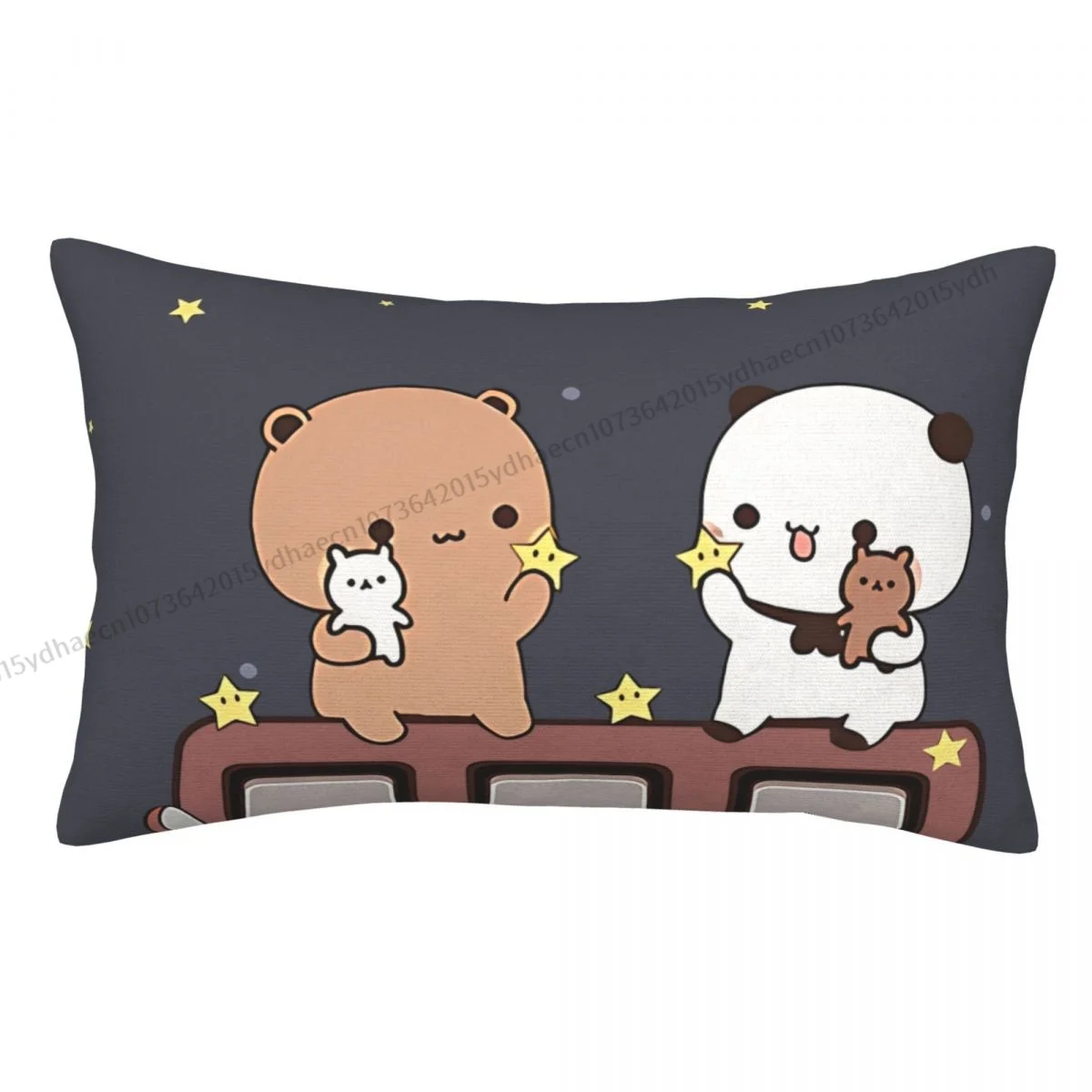 Watching The Moon Together Polyester Pillowcase Bubu and Dudu Anime Sofa Decorative Reusable Pillow Cover Pillowcase