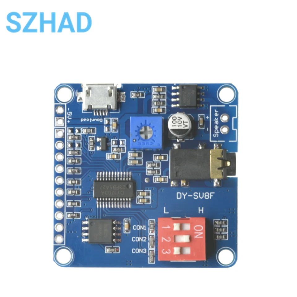 Modulo di riproduzione vocale lettore musicale MP3 scheda amplificatore Trigger i/o UART DY-SV17F DY-SV5W DY-SV8F DY-HV20T DY-HV8F per Arduino