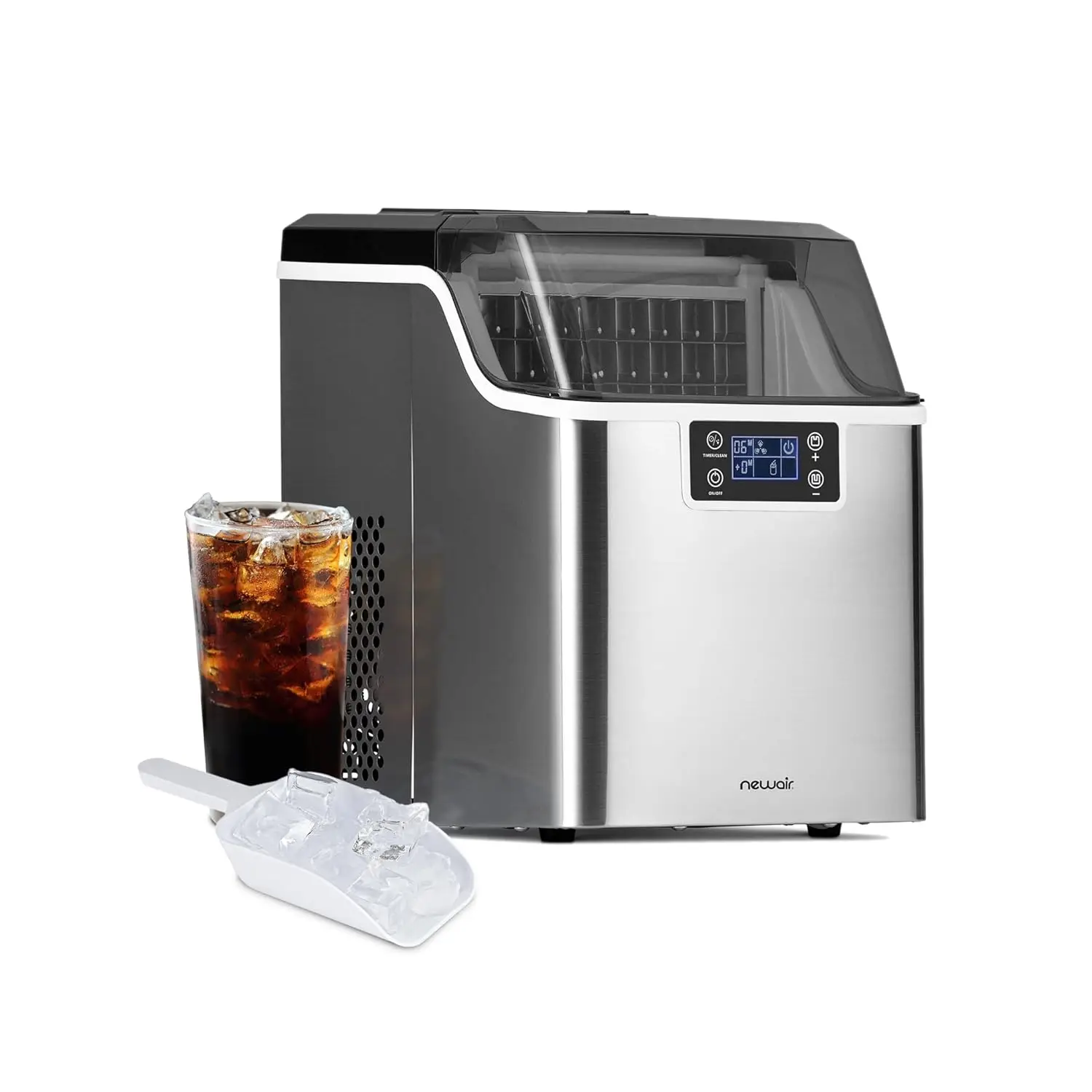 

Newair Countertop ice Maker, self-cleaning feature and custom ice thickness,portable ice maker for home offices and outdoor bars