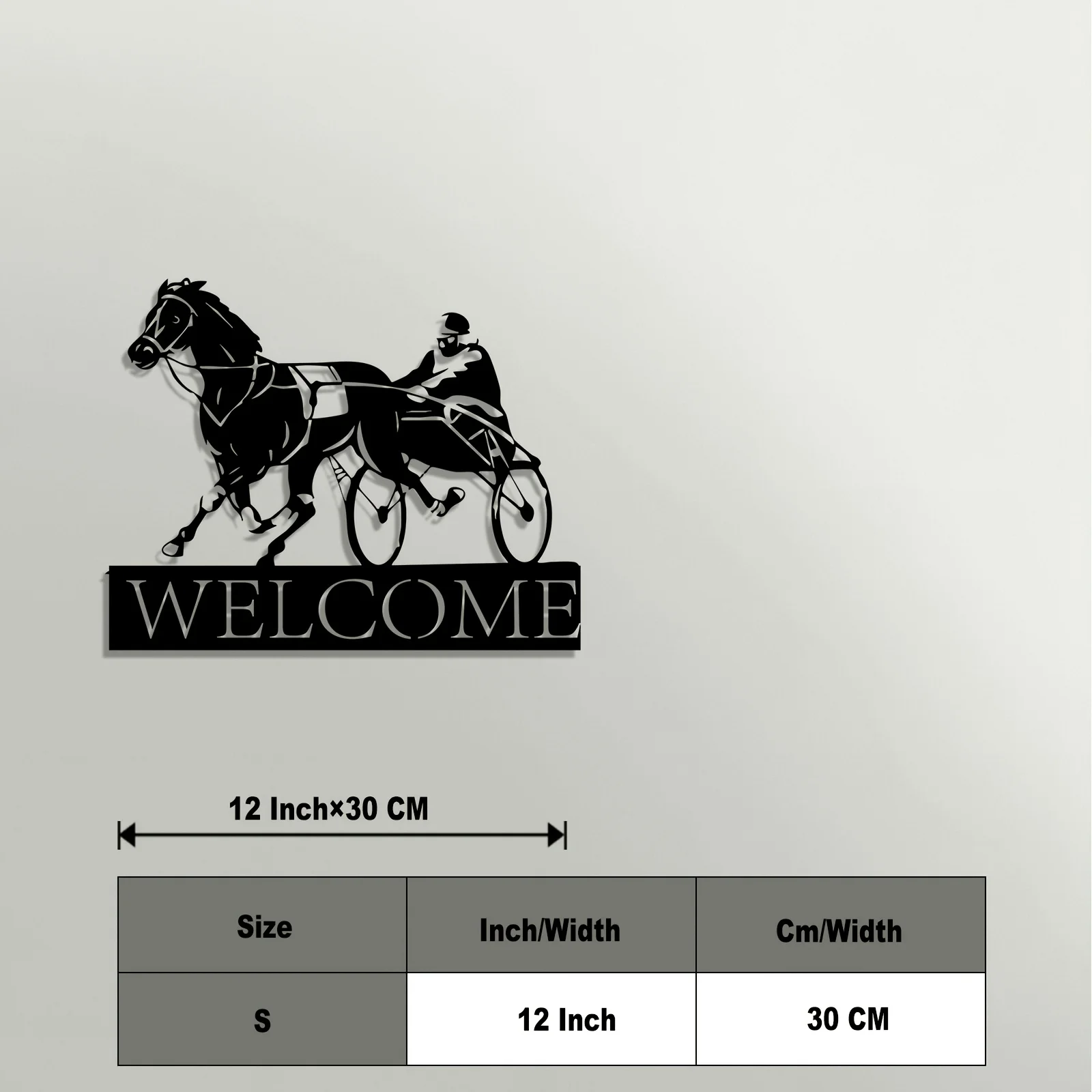 CIFBUY Iron Art Wall Decor Vintage Horse Racing Sculpture Jockey Statue Metal Wall Art Indoor Outdoor Equestrian Theme Gift