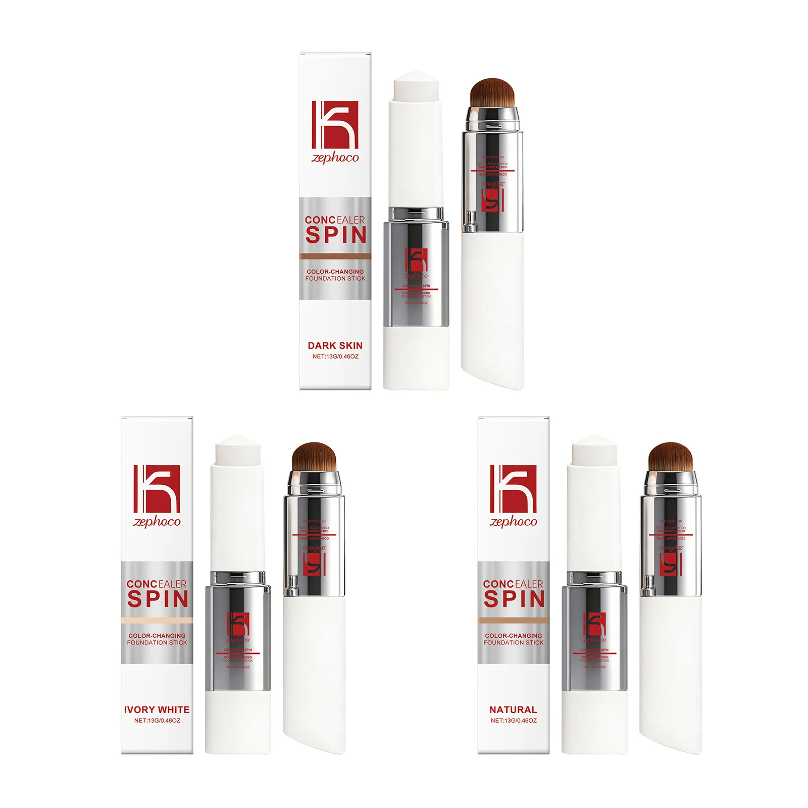 Color-Changing Foundation Stick Hydrating Full Coverage Matte Finish Brightening Pore Minimizing High Coverage Foundation Cream