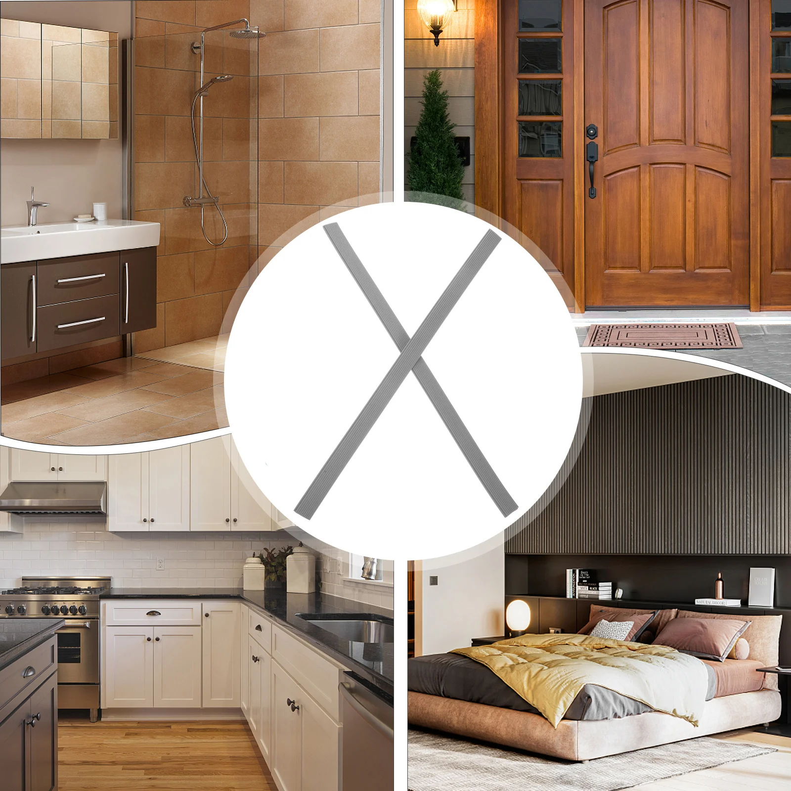 2Pcs Staubsauger Rampe Matte Schwelle Hang Pad für Türen Rollstuhl Einfache Durchgang Intelligente Reinigung Schwelle Rampe