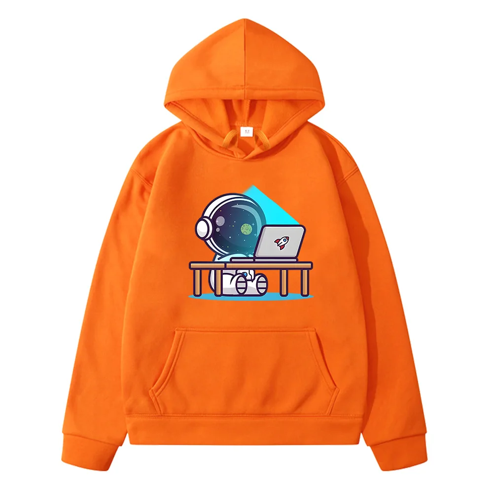 Astronaut Kids Hoodies Print Sweatshirt Boys Clothes Autumn/Winter Long Sleeve Toddler Tops Girl Cartoon Kawaii Graphic Sudadera