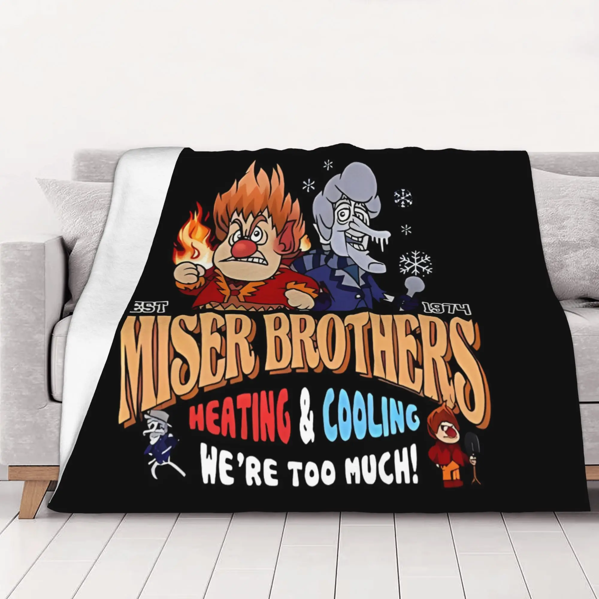 1PC home Cute Room Decor Classic Blanket Throw Blanket Miser Brothers Novelty Warm Blanket All Season