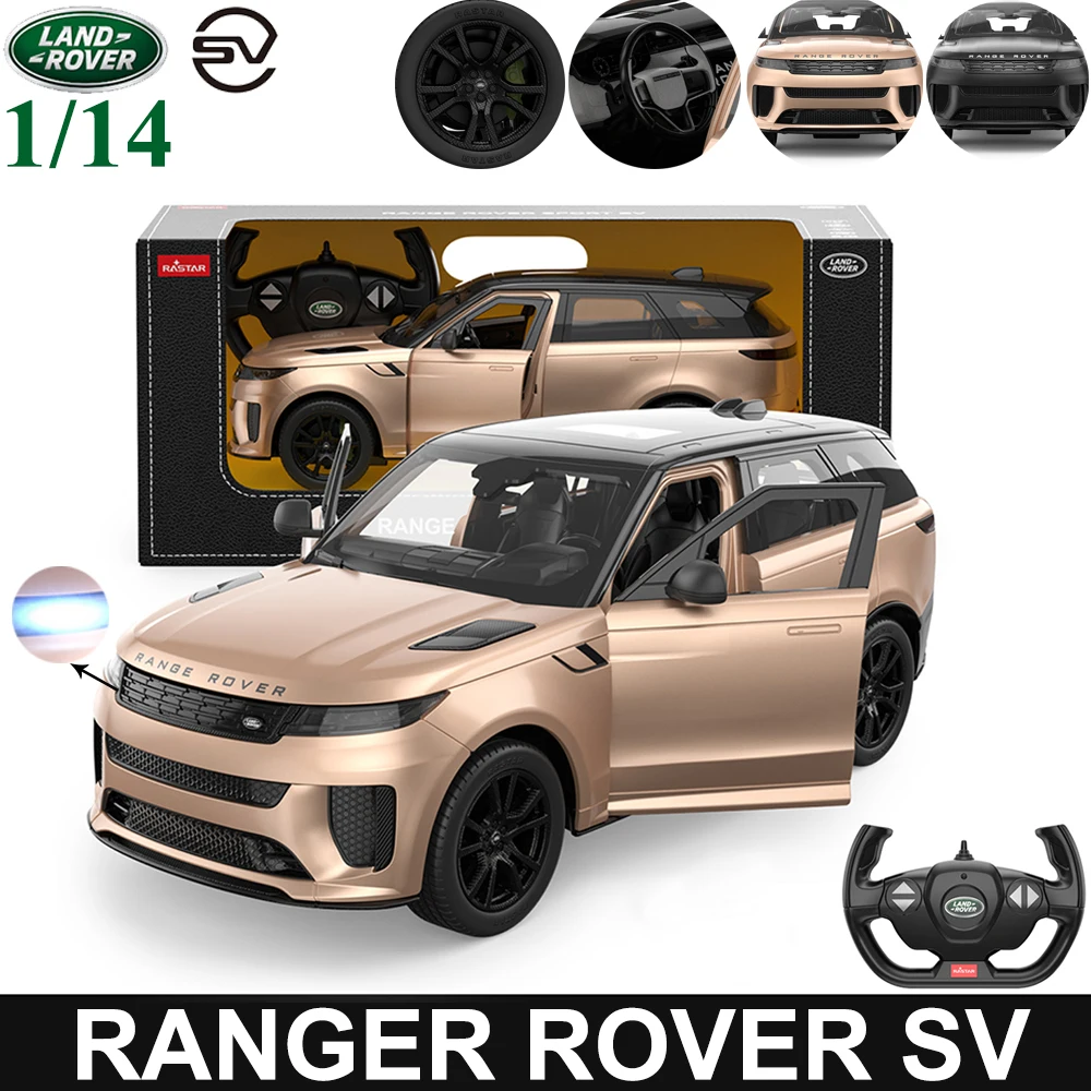 1/14 Rastar Range Rover SV RC Модель автомобиля USB Батарея Светодиодные фонари Резиновые шины Открытые двери Игрушки Подарок для взрослых 1/14 Rastar Range Rover SV RC Модель автомобиля USB Батарея Светодиодные фонари Резиновые шины Открытые двери Игрушки Подарок для взрослых