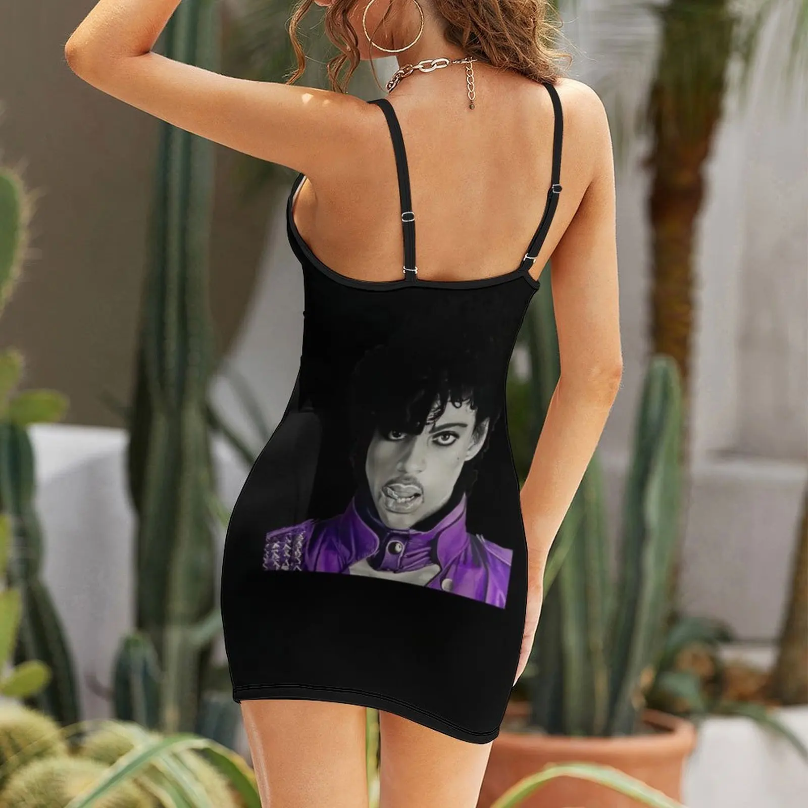 Prins tekening Prince Stage Sling Dress jurk dames elegante luxe jurken voor prom zomerjurk dagelijks sexy korte jurken gedurfd