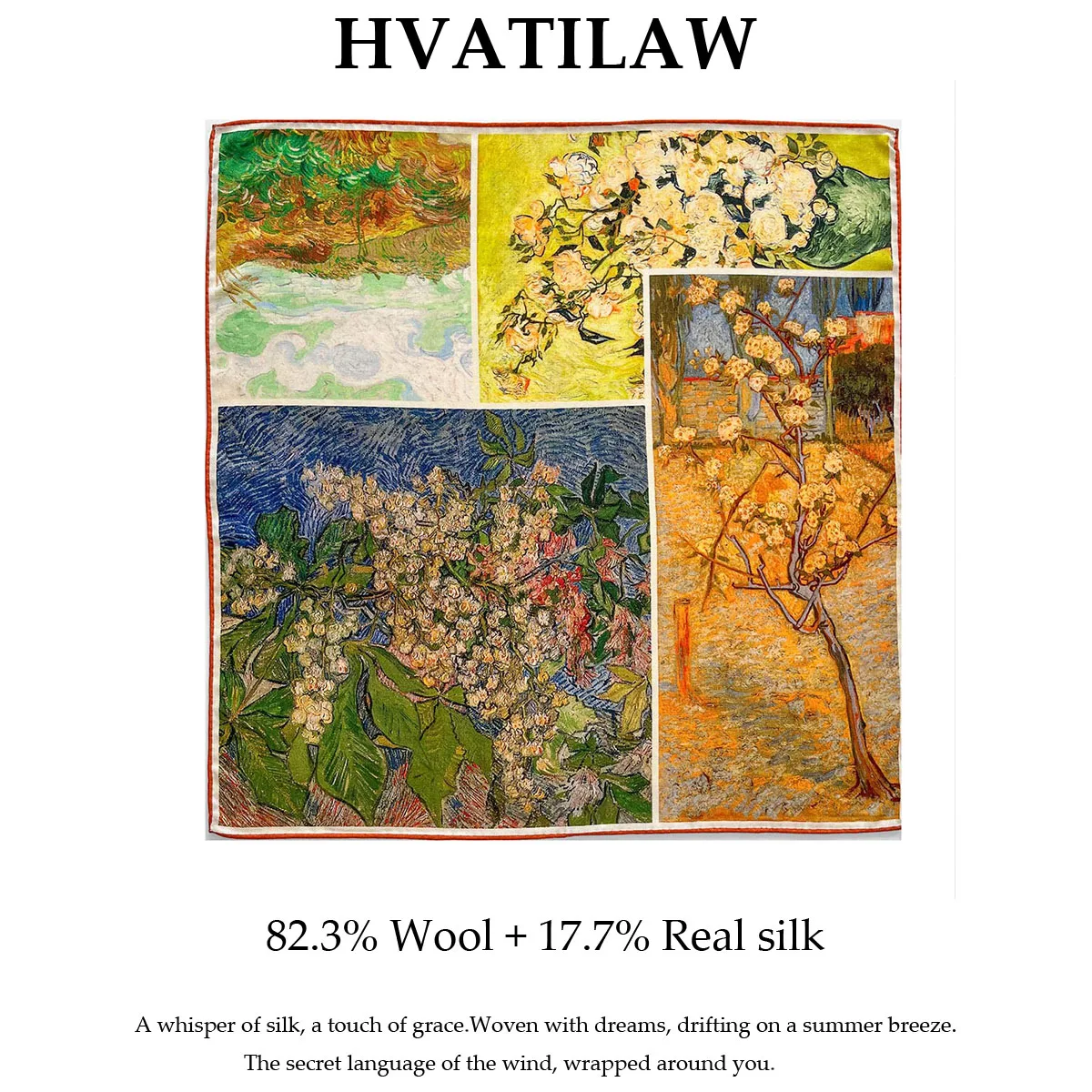 

New 100% Natural Silk Wool Scarves Luxury Neck Hair High Quality Square Scarf Hijab Shawl Luxury Headband Women Wrap Neckerchief