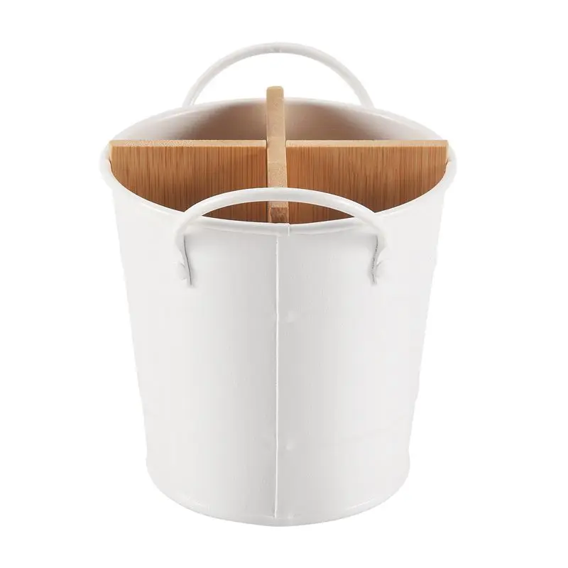 

A98E-Kitchen Cutlery Organizer Knife Stand Storage Holder Separate Spoon Fork Chopstick Kitchenware Cooking Tool Bucket