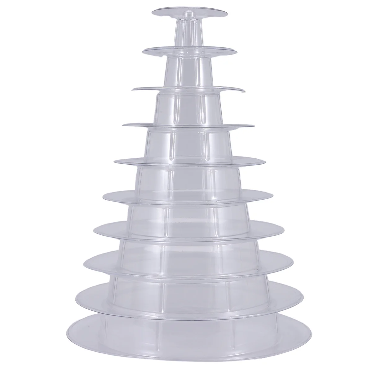 10 Tier Cupcake Holder Stand Round Macaron Tower Stand Clear Cake Display Rack for Wedding Birthday