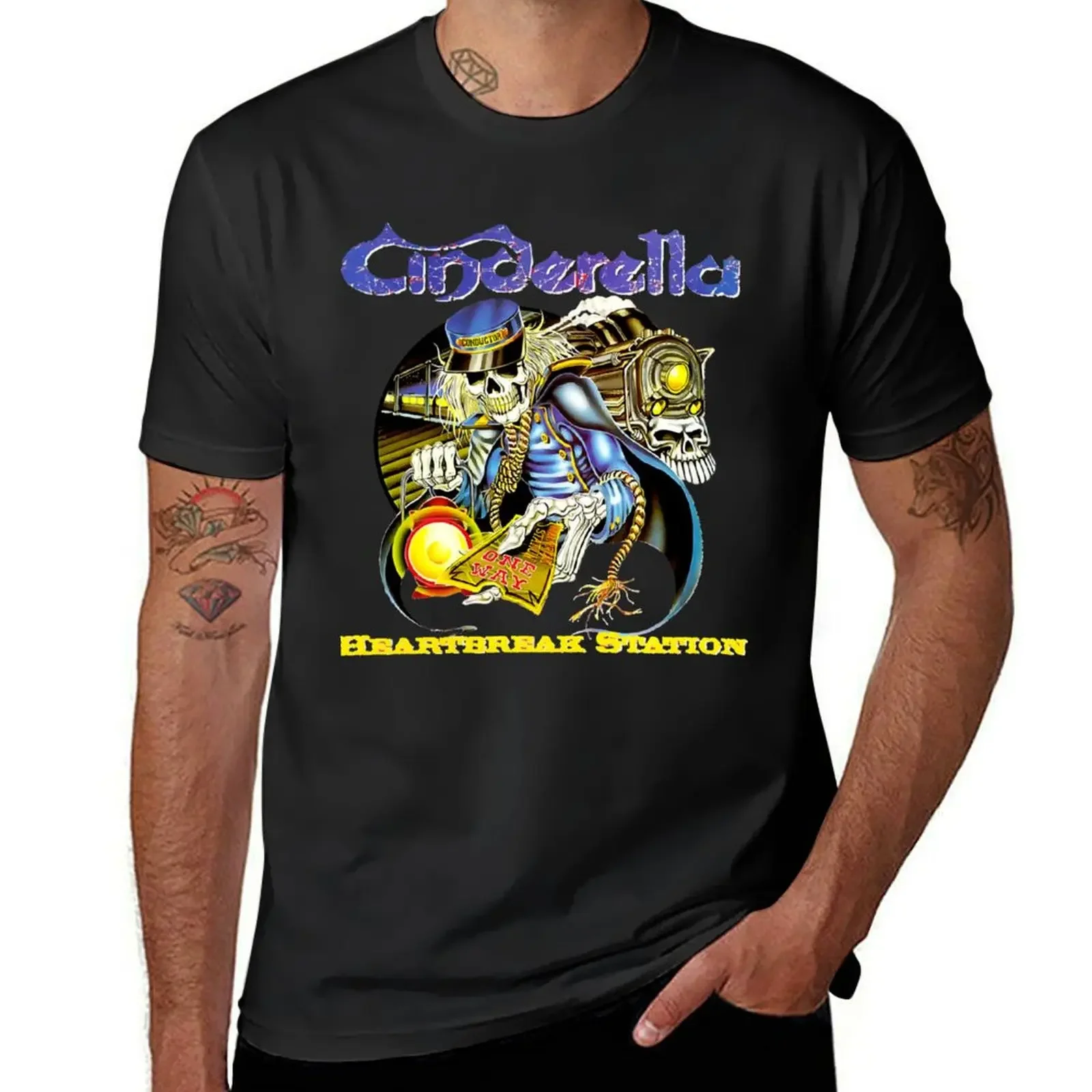 cinderella band vintage 1 T-Shirt cute tops oversized compression shirt men