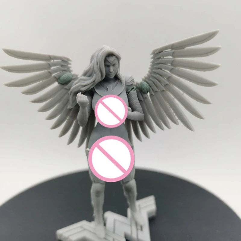 Figura de resina a escala 1/24, chica dorada, guerrera, ángeles, Kit de modelo de ensamblaje, juguete de impresión 3D sin pintar