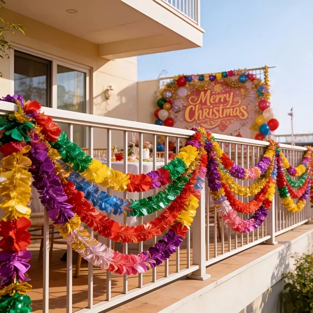 Plastic Ceiling Garlands,Are Decorated with Hanging Vortex and Various Colors,Perfect for Parties,Christmas, Weddings
