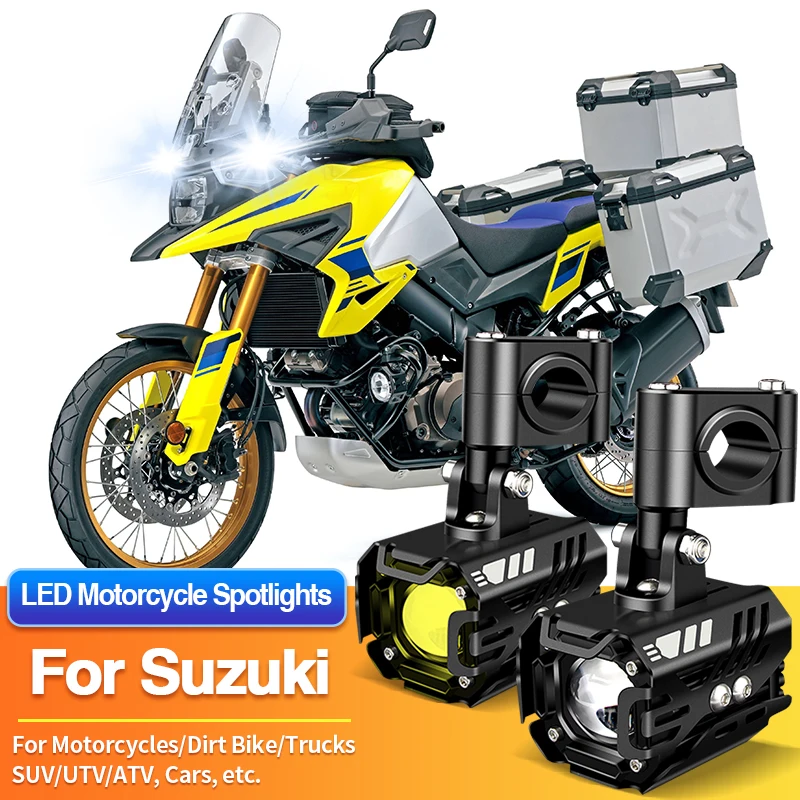 

1/2PCS LED Universal Motorcycles Headlights Fog Light UTV ATV for Suzuki Hayabusa GSX1300R/King Quad 400 500 750/Quadsport Z50