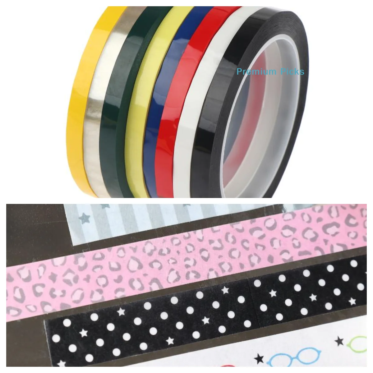 portable1pc 5/8mm Length 66M 5S Desktop Positioning Tape Marking Tape Whiteboard Color Discrimination Warning Drawing Grid Line