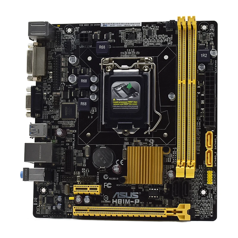 ASUS H81M-P Carte Mère LIncome 1500 Soutien i7-4790K i7-4770K i5-4690K i5-4670K i3-4130 CPU 2xDDR3 1600MHz mATX Carte Mère