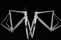 Glossy blue white Carbon Road Bike Frame C68 with Fork+Seatpost+Clamp+Headset+Handlebar+Accessories 80+ Colors Made in Taiwan