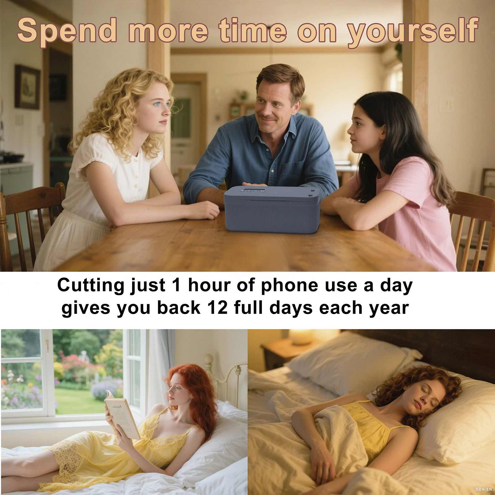 

Timed Lock Box with Timer Phone Lock Box Self-Control Lockable Storage Box Unplug From Phones Video Games Social Media Snacks