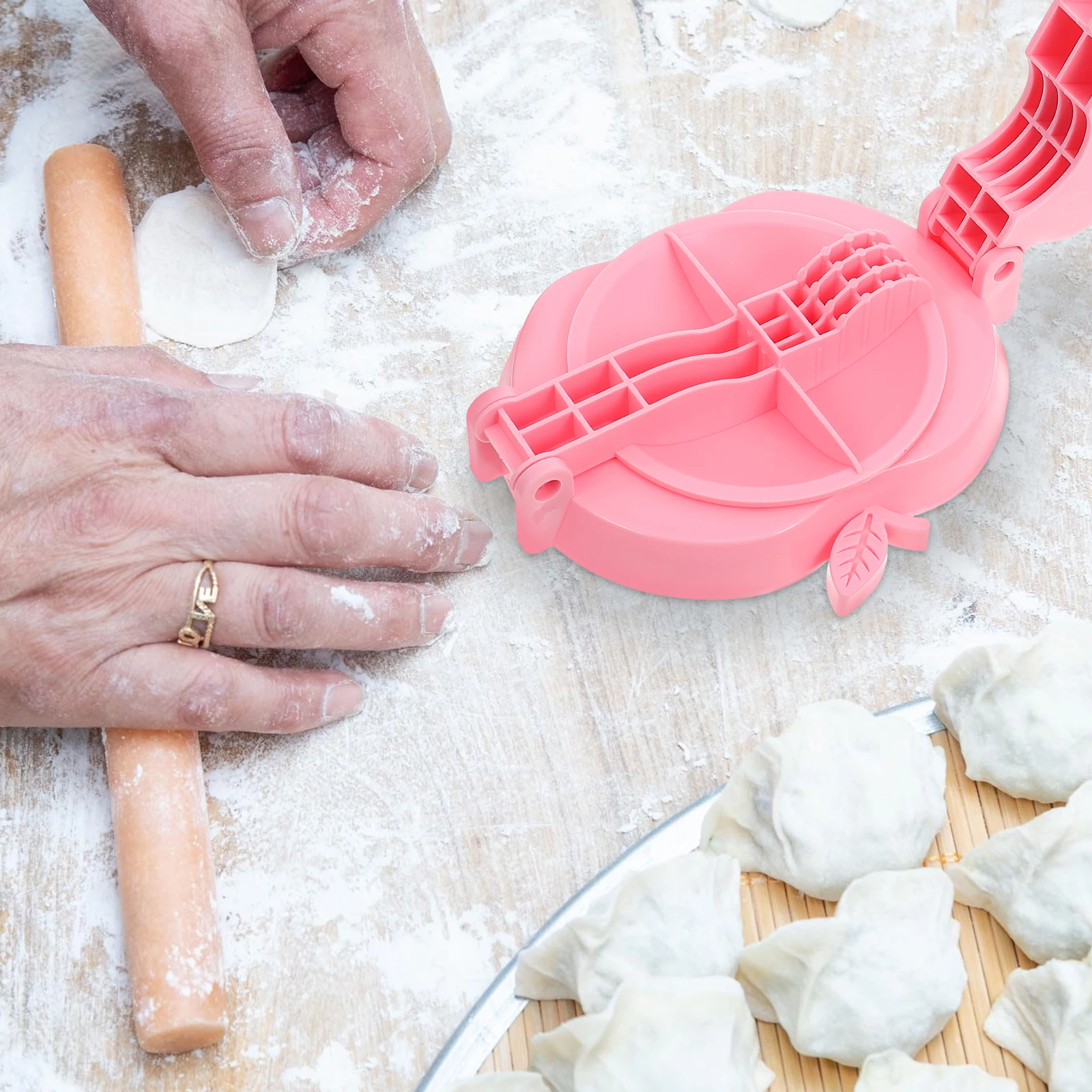 

Dumpling Wrapper Mold Kitchen Gadgets Pastry Dough Pressing Tool Easy Clean Multi Use Making Wrappers Wontons Pies Biscuits