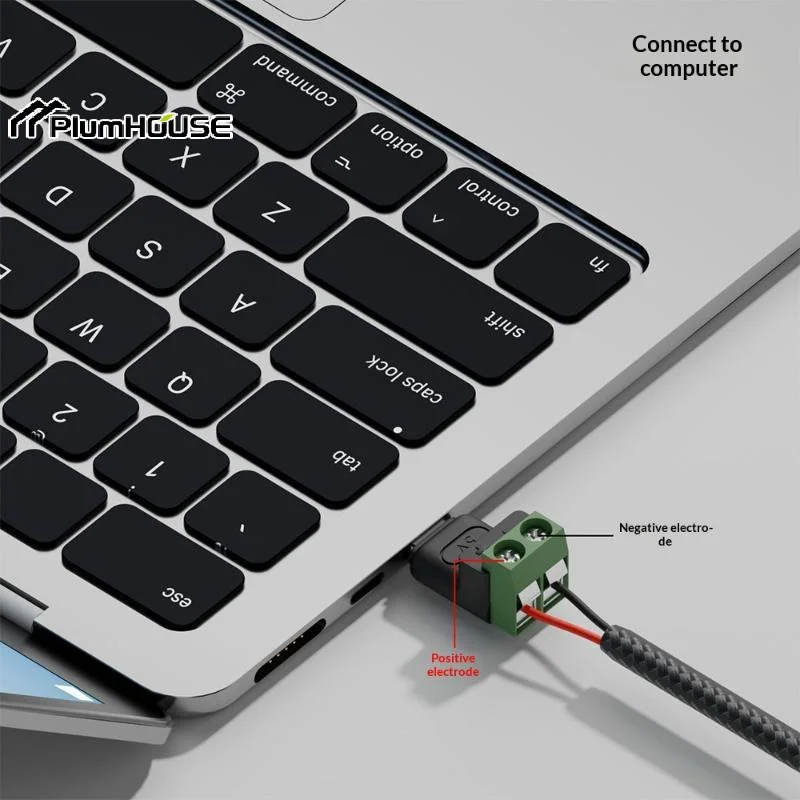 Type C/Micro Female To 2 Pin Terminal Block Solderless Charging Connector 5V USB C Screw Terminal Solderless Plug OTG Adapters