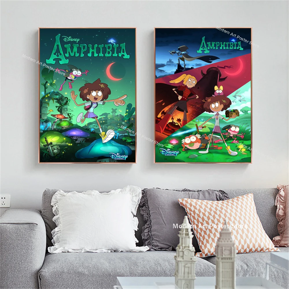 Disney Anima TV Seris Amphibia Poster TV Seris Wall Art Canvas Painting Prints Bedroom Entrance Bar Cafe Art Painting Home Decor