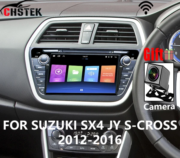 Car WIFI Auto Radio For Suzuki SX4 JY S-Cross Crossover 2012-2016 Multimedia CHSTEK Car Radio DSP RDS Audio Navigation Stereo FM