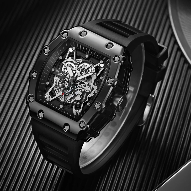 New Trend Men's Watch Fashion Luminous Waterproof Clock Sports Watch Male Silicone Strap Quartz Wristwatch Gift Watch Reloj