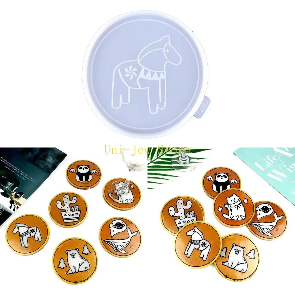 

40GB Silicone Resin Tray Molds Animal Series Tray Mould Suitable for Jewelry Holders Coasters and Fruit Candy Storage Tray