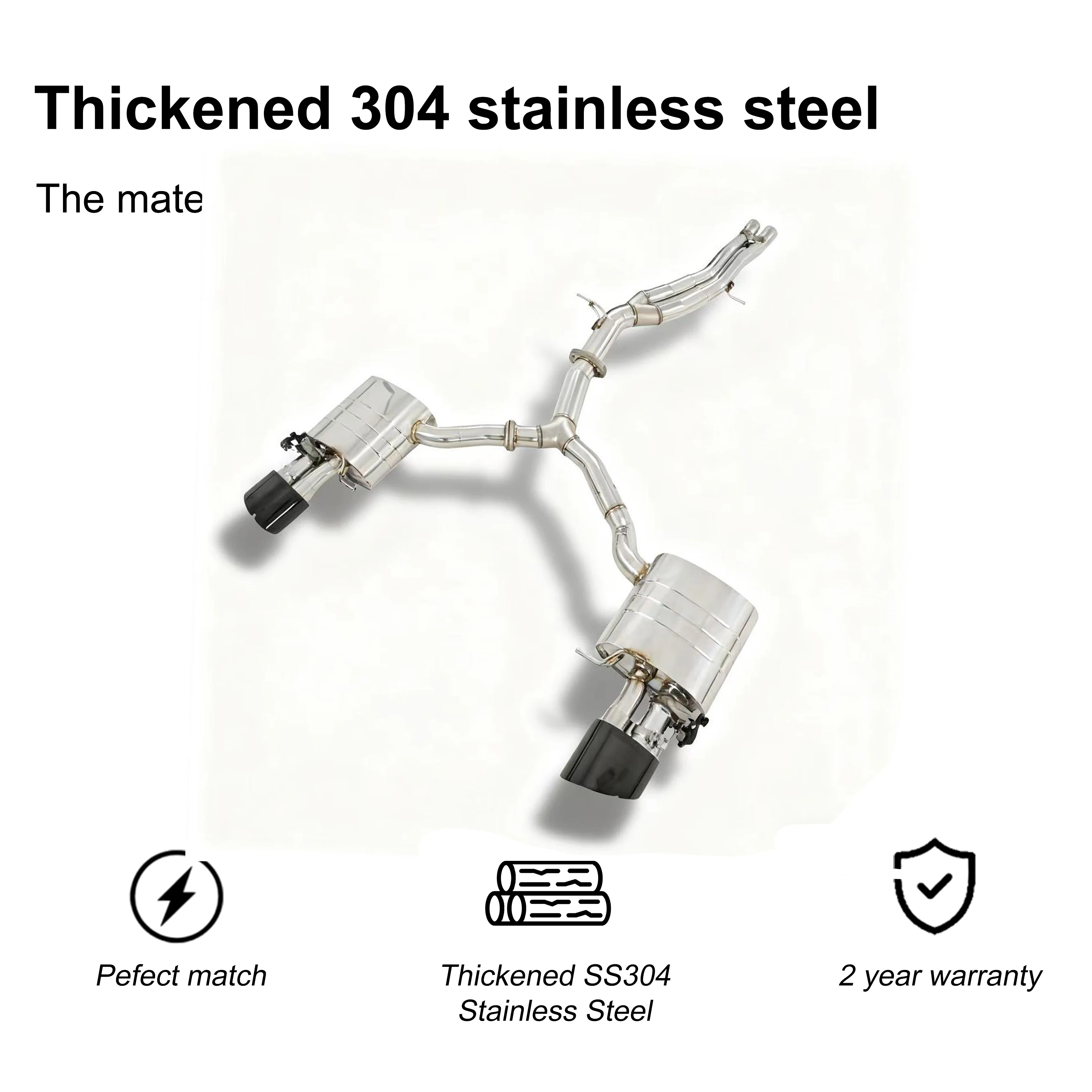 ACE Klappenauspuff für Audi RS4 RS5 B9 2.9T Valvetronic Catback Hochwertige SUS304 Auspuffanlage mit Fernbedienung – Detail 6