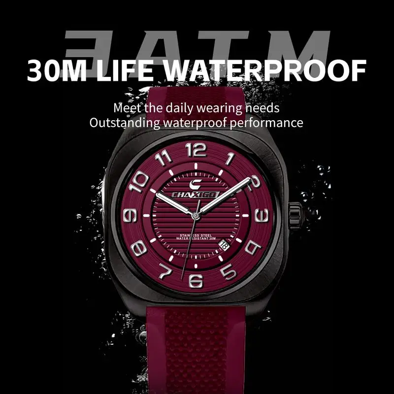 Reloj informal CHAXIGO, reloj de cuarzo resistente al agua a la moda, reloj Unisex para mujer, regalo de vacaciones, reloj para hombre del Día de San Valentín CA037