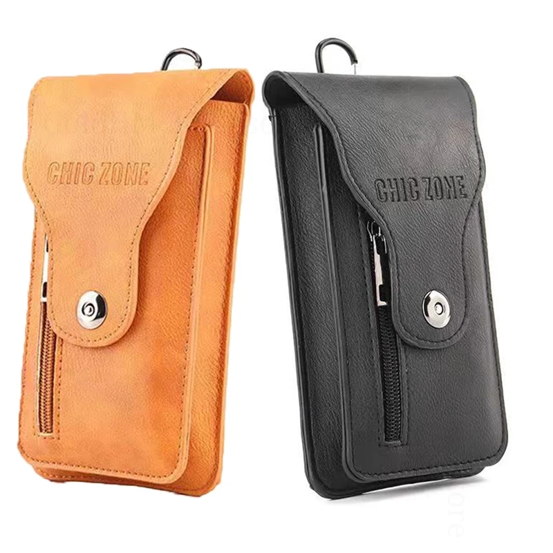 Sac de taille étui de téléphone en cuir pour Xiaomi Redmi K90 Pro Plus poche pour carte étui de téléphone pochette pour Redmi K70 E K60 K50 Pro K80 Ultra