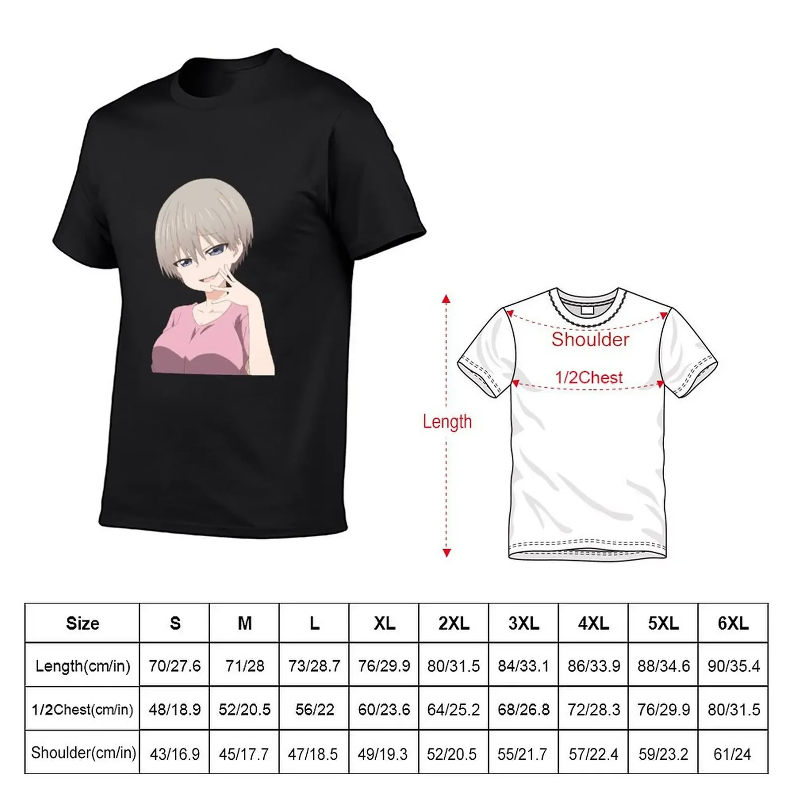 Uzaki-chan smug T-Shirt plus size clothes summer top t shirts men