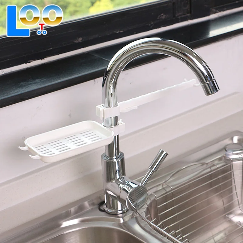 بالوعة المطبخ استنزاف رف الإسفنج سلة التخزين صنبور القماش استنزاف حامل تجفيف الصابون الرف المنظم اكسسوارات الحمام