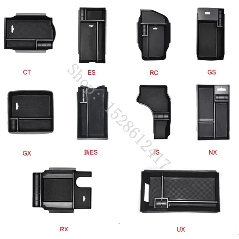 For LEXUS ES/GS/RX/CT/IS/NX/RS/RC/GX Central Armrest Storage Box Stowing Glove Case Tray Container Accessories car Accessories