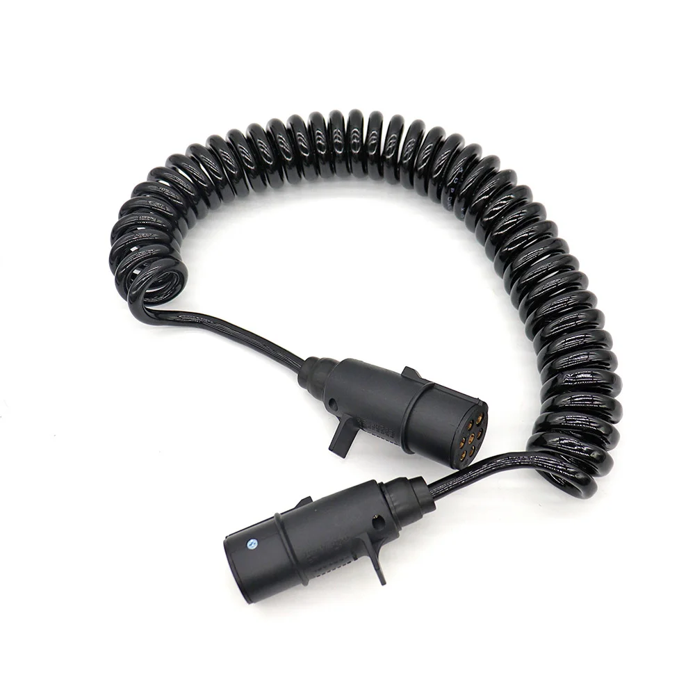Trailer Spiral Cable Brake System Electrical Wires Connector 7 Pin Truck And Trailer Coil ABS Electric Power Cord view 5