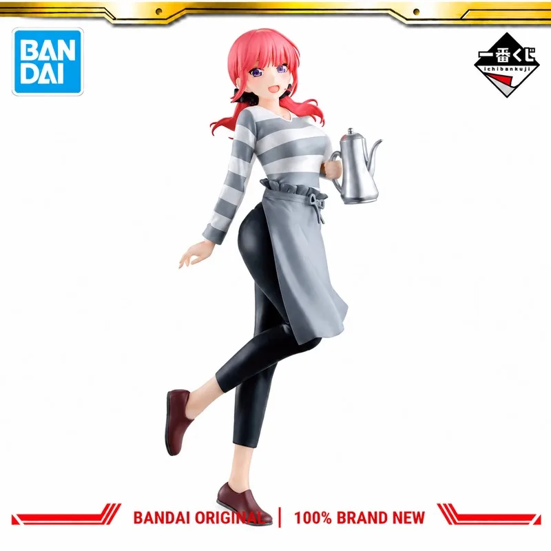 En stock, figura de acción original de Bandai, Ichiban Kuji, de la serie «The Quintessential Quintuplets», personaje Nakano Nino, modelo de muñeca, nuevo, en su caja original, anime.