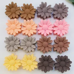 2/8PCS Mini Sun Flower Hair Claw Clips Women Girls 1.5inch Matte Flower Hair Claw Clips Hairpin Children Kids Hair Accessories