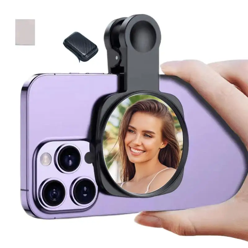 Selfie Monitor Screen Phone Mounted Clip On Looking Glass Phone High Definition Selfie Screen Smartphone Vlog Accessories For