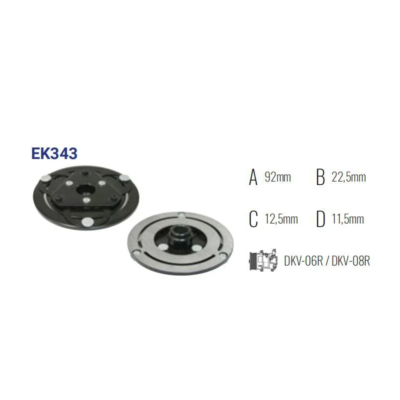 

EK343 автоматический компрессор переменного тока сцепления HUB DKV08R для NISSAN MICRA K12 92600AX800/ 5060216861 / 506021 -7430 / 92600-AX800