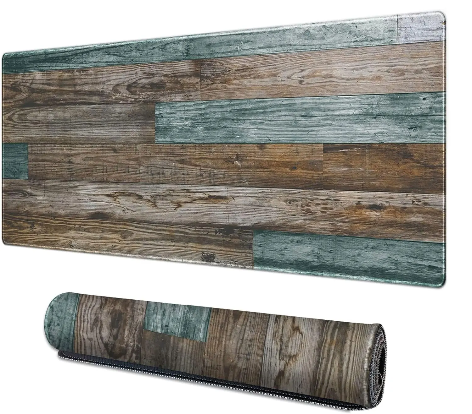 Gaming Mouse Pad Vintage Wood Grain Pattern Large Mouse Pad Mat Extended Mousepad Desk Pad Non-Slip Rubber Mouse Pad Table Mat