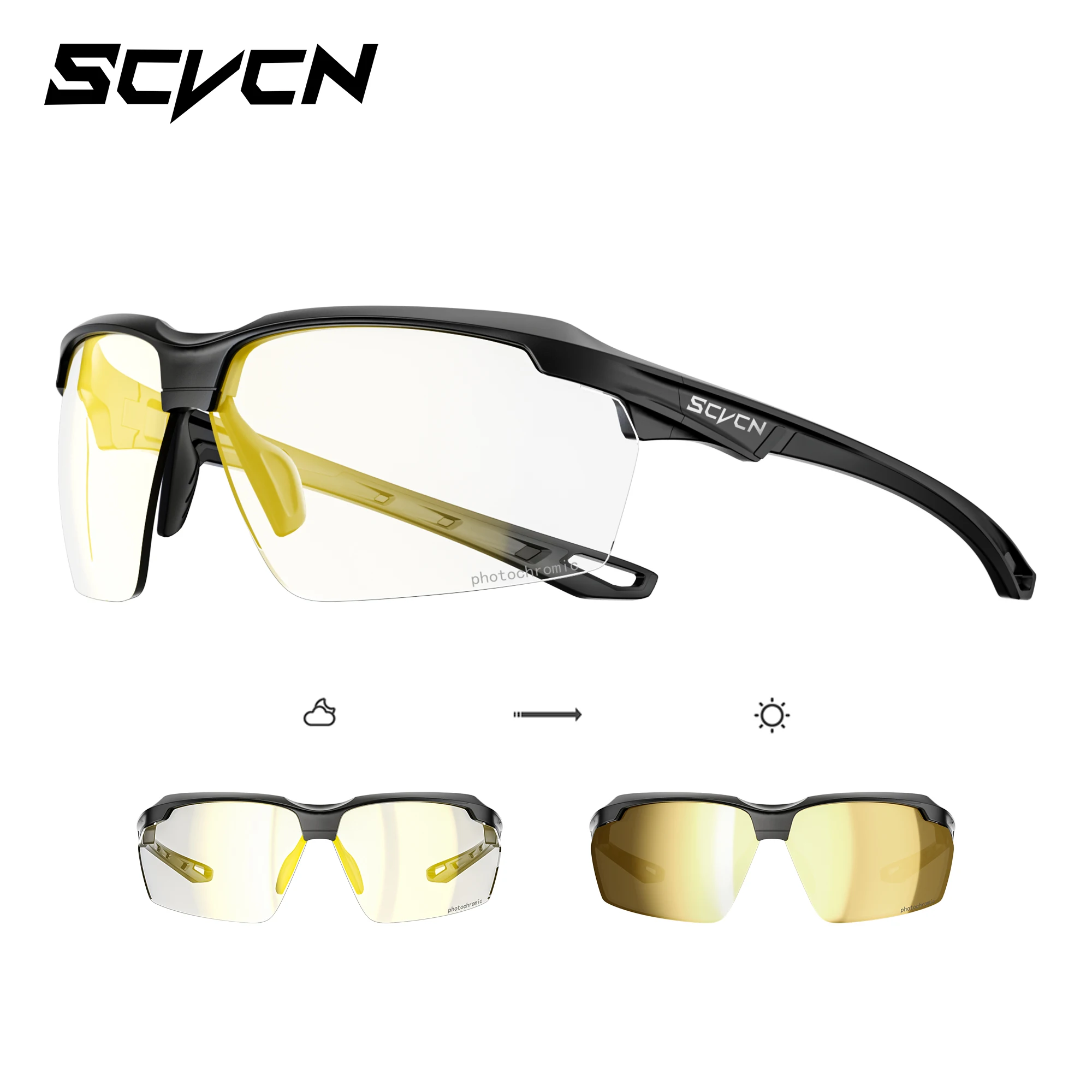 SCVCN Photochromic Sports Sunglasses 4