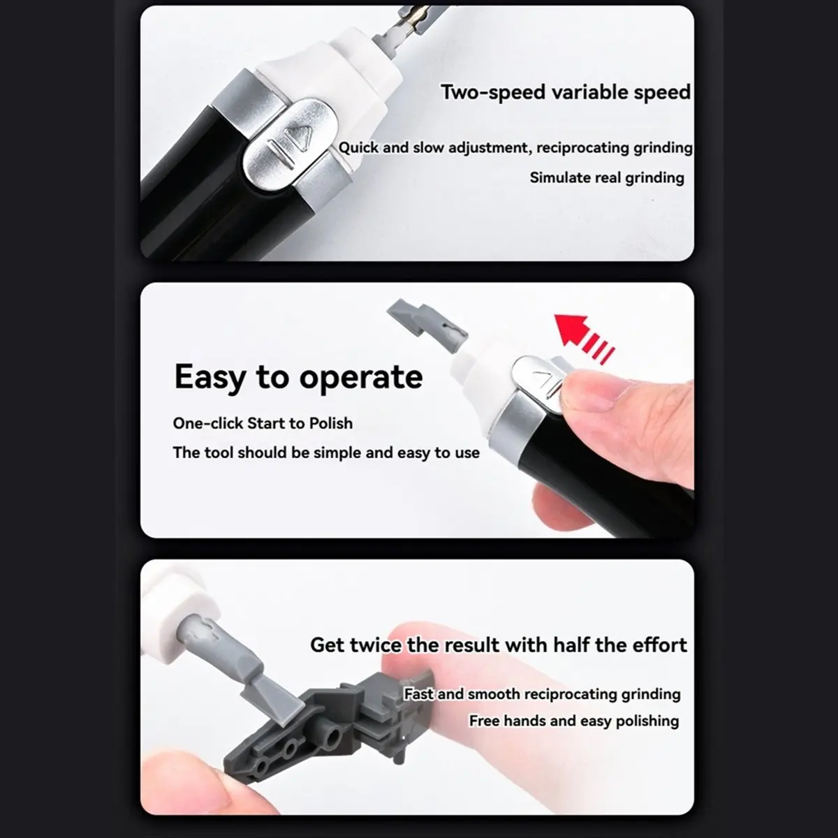 #52A Model Electric Sander Grinding Pen Drill Model Craft Tools for DIY,Reciprocating Polishing Sanding Machine,(ABS)
