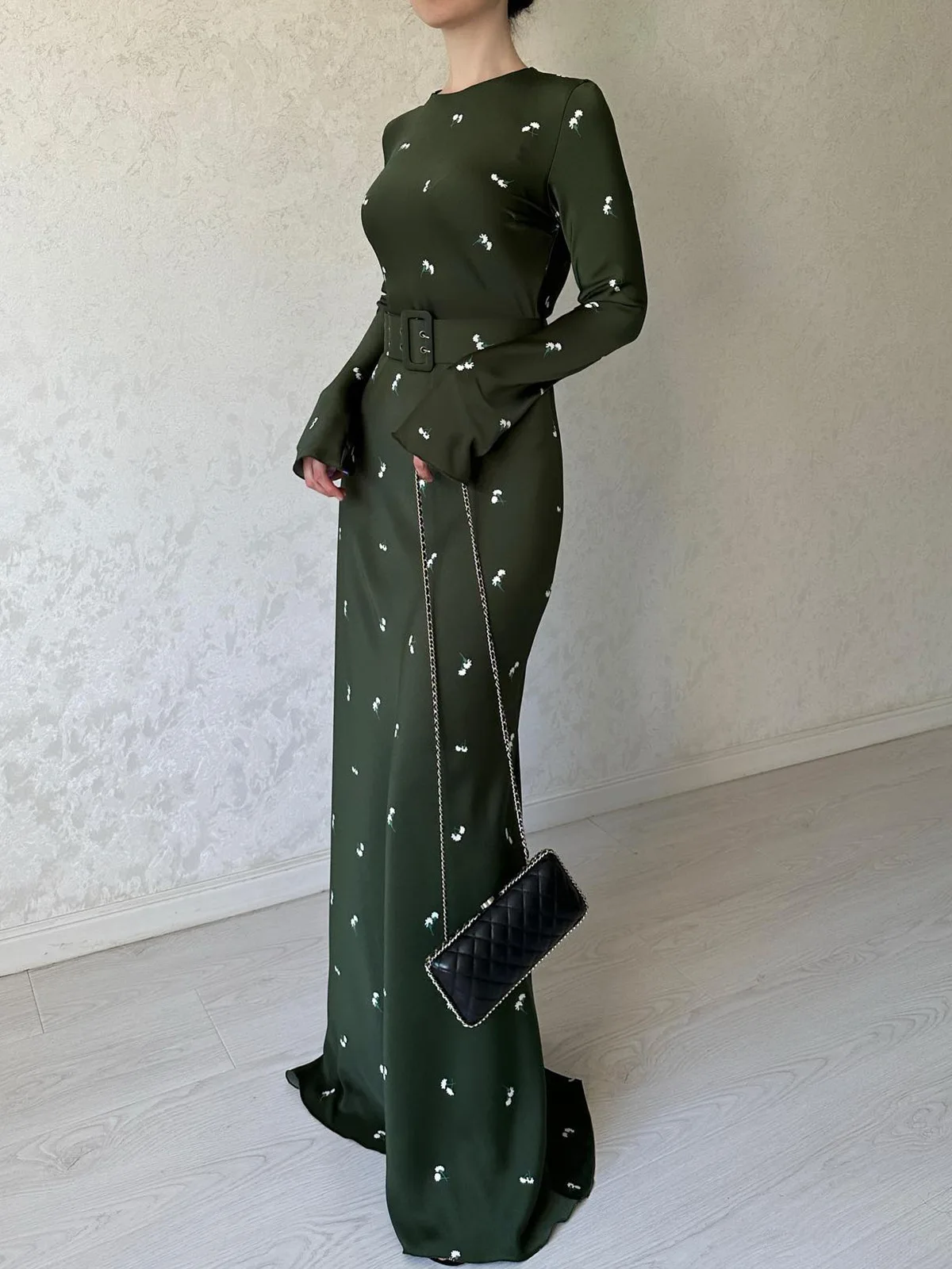 Eid Muslim Dress for Women Abaya Morocco Ramadan Lace-up Abayas Kaftan Islam Floral Print Solid Dubai Arab Modest Long Robe