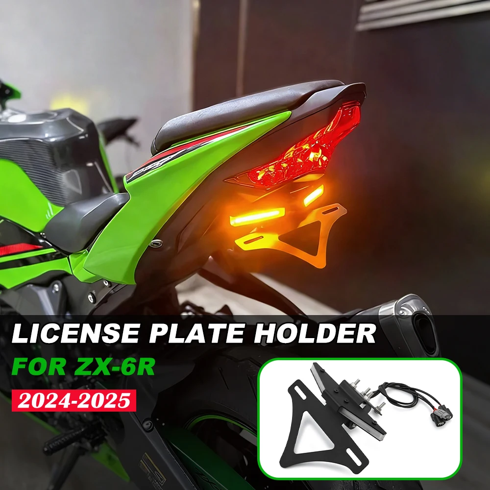 

Tail Tidy Fender Eliminator Registration Plate Holder Rear Bracket Motorcycles For Kawasaki Ninja ZX-6R nanja 636 zx6r 2024 2025