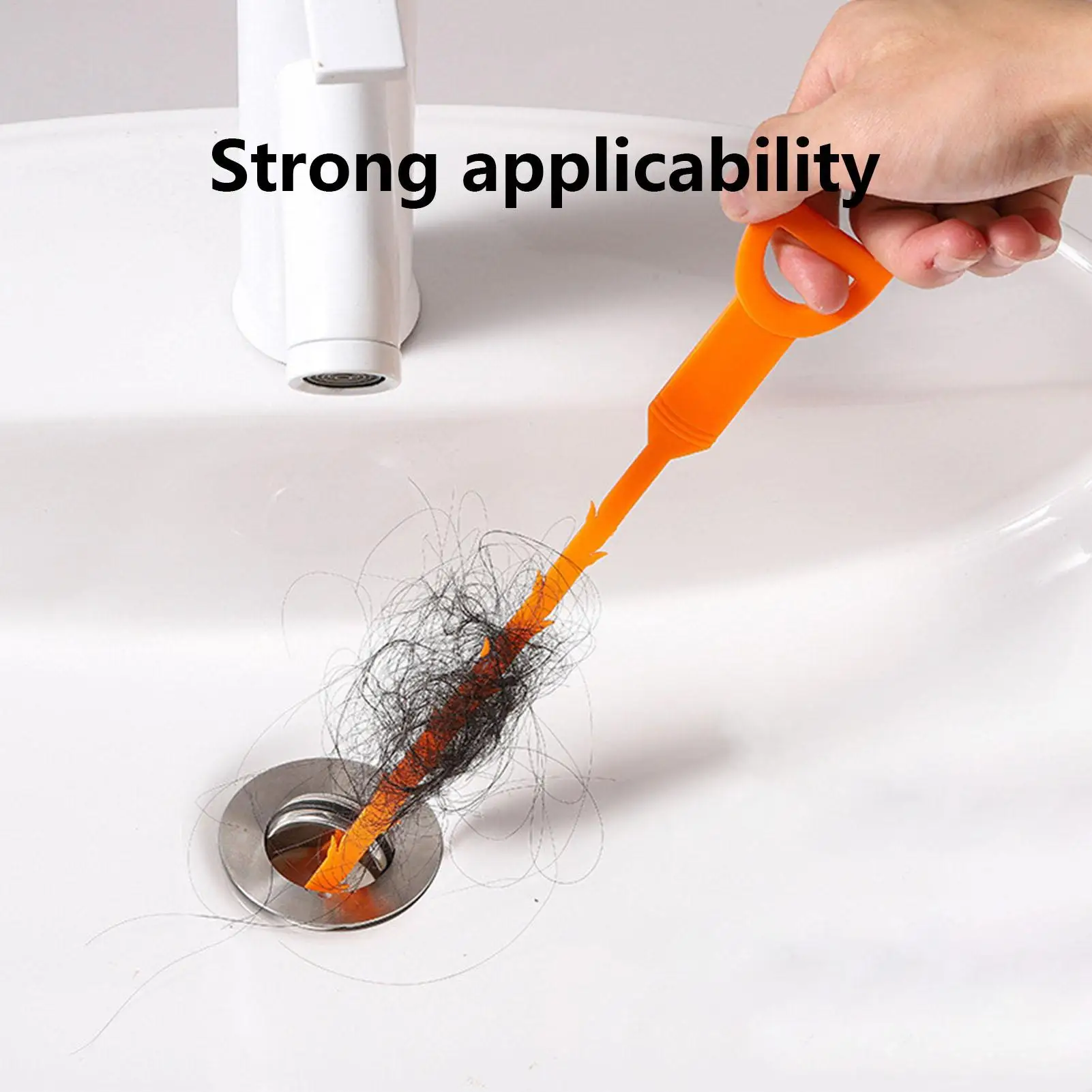 Hair Clog Remover Bathroom Drainage Blockage Remover Sink Snake Hair & Garbage Sewer Dredging Tool Hair Blockages Instant Unclog